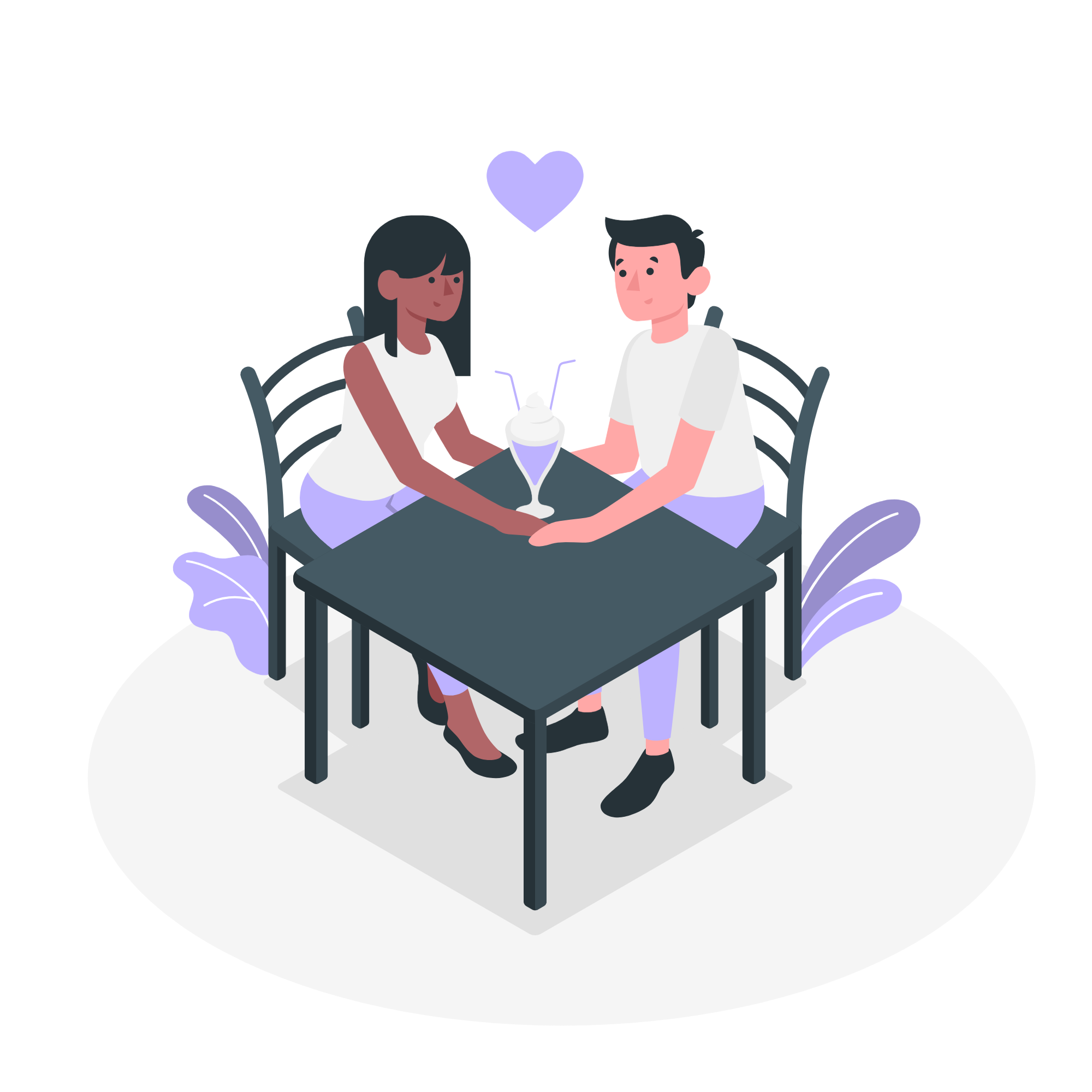 Couple amoureux au restaurant