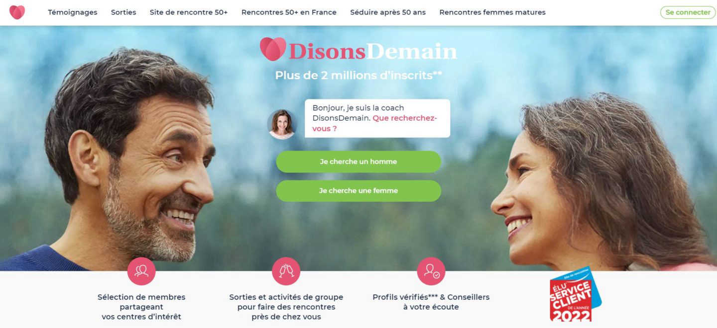 Site de rencontre pour seniors disons demain